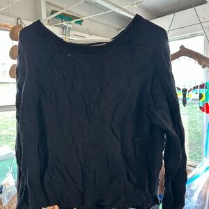 Banana Republic Black Cashmere-Blend Crewneck Sweater